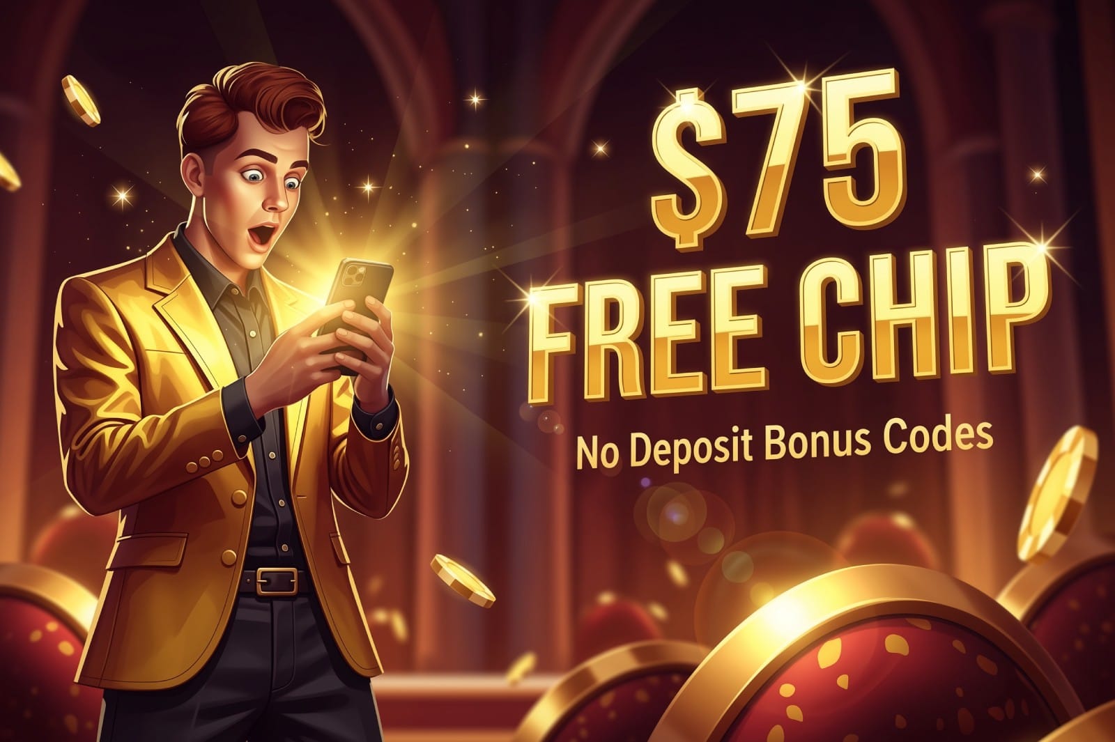 $75 Free Chip No Deposit Bonus Codes for January 2026