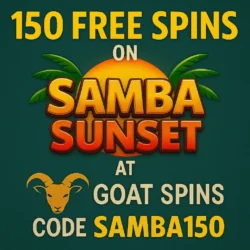 Goat Spins Free Spins: Get 150 on Samba Sunset