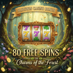 SlotsWin Casino Bonus: 80 Free Spins on Charms of the Forest