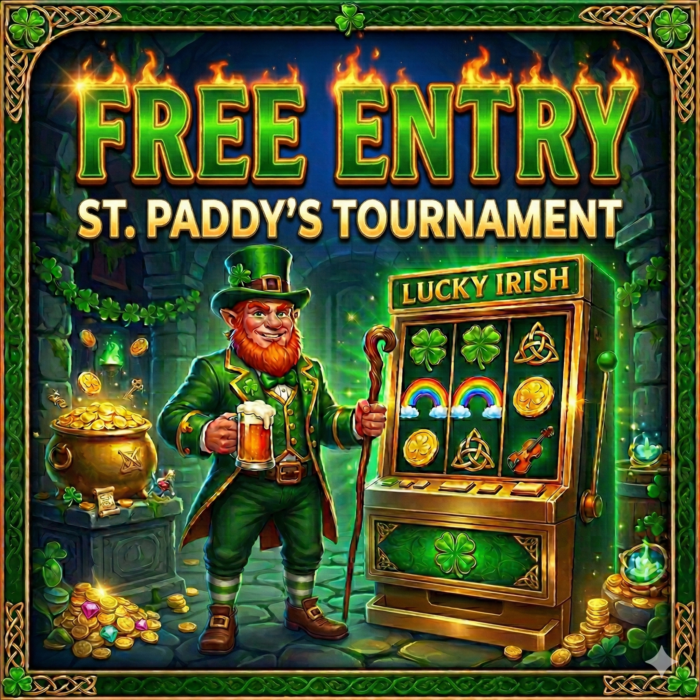 St Paddy’s Tournament: $55 Start, Free Entry, Lucky Irish