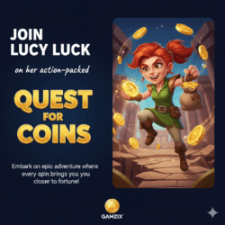 Join Lucy Luck on her action-packed Quest for Coins