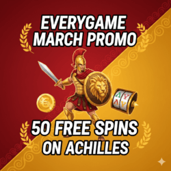 Everygame March Promo – 50 Free Spins on Achilles
