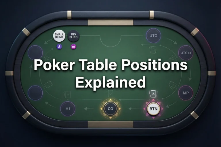 Poker Table Positions Explained