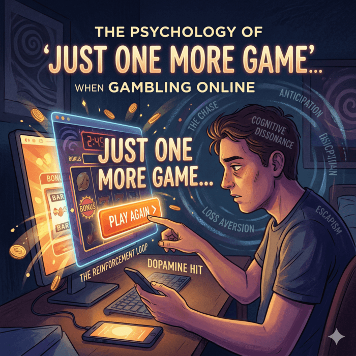 The psychology of “just one more game” when gambling online