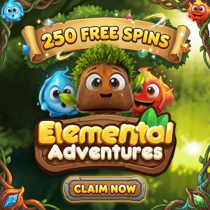 Elemental Adventures Drops 250 Free Spins