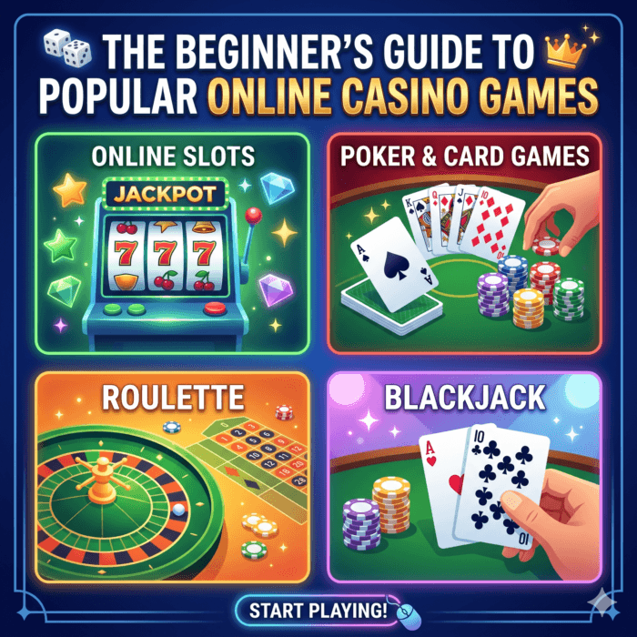 The beginner’s guide to popular online casino games