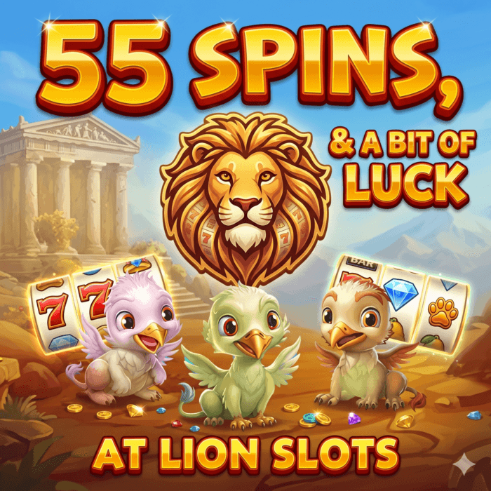 Lion Slots Spins: Little Griffins, 55 Spins, and a Bit of Luck