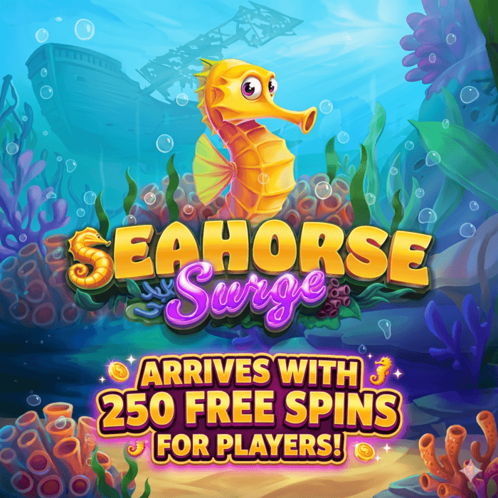 Seahorse Surge Arrives With 250 Free Spins for Players