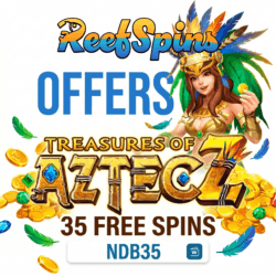 ReefSpins Offers 35 Free Spins on Treasures of Aztec