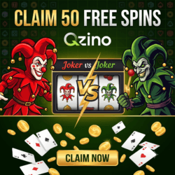 Claim 50 Free Spins on Joker vs Joker at Qzino