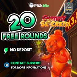 20 Free Spins on ‘Gummy Secrets’ at PickWin