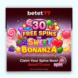 Betet77 30 Free Spins on Sweet Bonanza