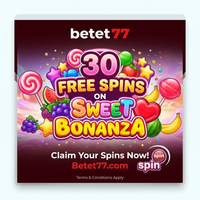 Betet77 30 Free Spins on Sweet Bonanza